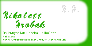 nikolett hrobak business card